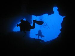 Cave divers in Raja Ampat by Dawn Watson 